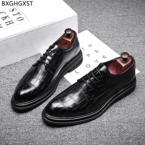Brown Oxford Shoes for Men 2021 Formal Dress Shoes Mens Fashion Black Office Shoes Men Chaussure Homme Zapatos De Hombre Sapato