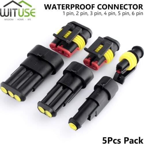 1/2/3/4/5/6 Pin Way Sealed Waterproof Electrical Wire Connector Plug Kits X5 Sealed Electrical Wire Auto Car Connector Plug