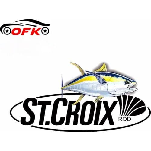 OFK 13cm X 6.4cm for St Croix Fishing Ocean Personality Stickers Vintage Racing Decal Sticker Car Styling Body for Car