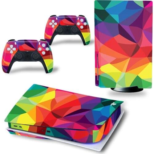 New Skin Sticker for PS5 Standard Disc Edition Decal Cover for PlayStation 5 Console & Controller PS5 Skin Sticker