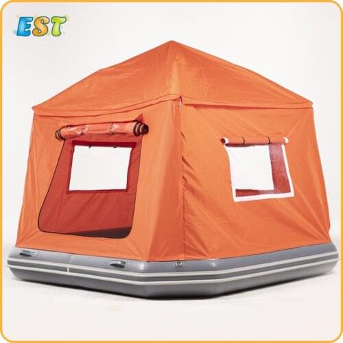 Newest outdoor orange camping tent inflatable floating water shoal tent