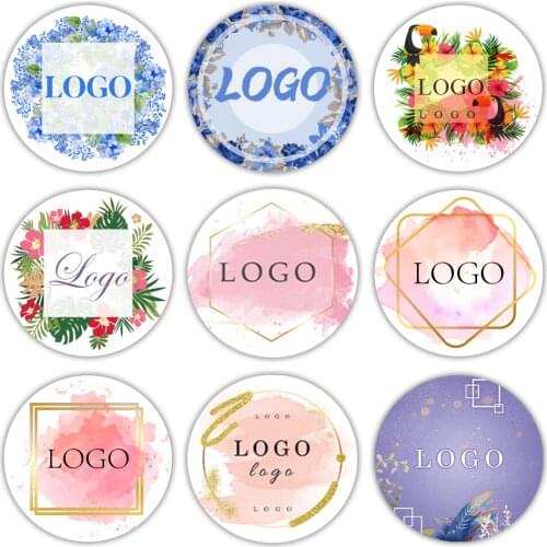 Wholesale Logo Sticker Paper Transparent Label Lashes Tray Lipgloss Brand Sign Vendor Makeup 25mm Mink Eyelash