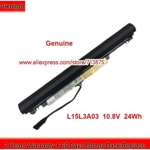 Genuine L15L3A03 Battery for Lenovo Ideapad 300-14ISK 300-15ISK 110-15ACL Laptop 10.8V 2200mAh 24Wh