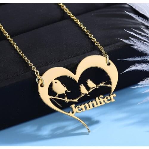 MYDIY Baby Mom Stainless Steel Necklace Women Gold Color Statement Necklaces Mothers Day Gift Jewelry kettingen voor vrouwen