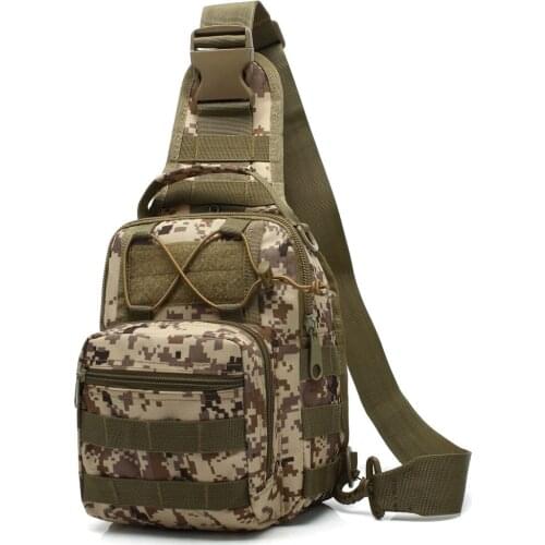 2021 Hot Mens Outdoor Sports Nylon Waterproof Casual Camouflage Shoulder Bag Military Enthusiasts Tactical Chest Bag