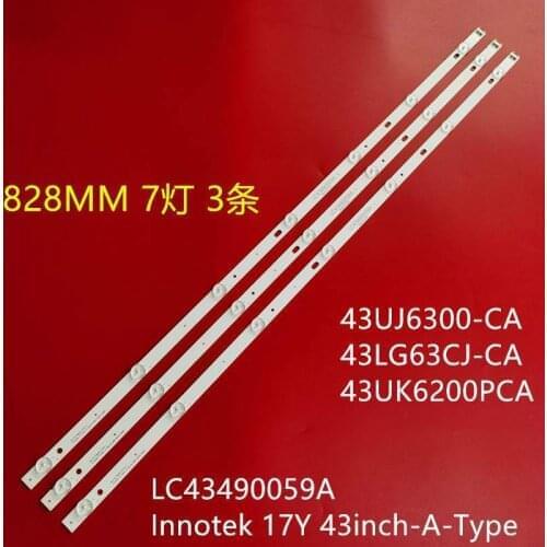 LED backlight strip(3) for LG 43UJ639V 43UJ675V 43UJ634V 43LJ624V 43LJ634V 43UJ701V 43UJ6309 43UJ6307 43UJ670V 43UJ6350 43UJ6500