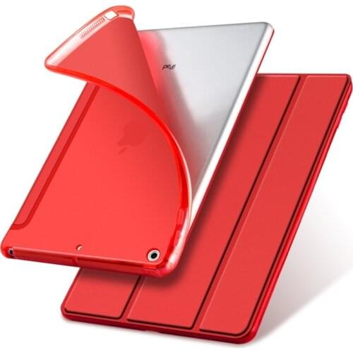 Ultra-thin Slim Tablet Case For IPad 8th 10.2 2020 Flip Magnetic Tri-Folding Stand Holder PVC Soft Cover For iPad7 2019 10.2"