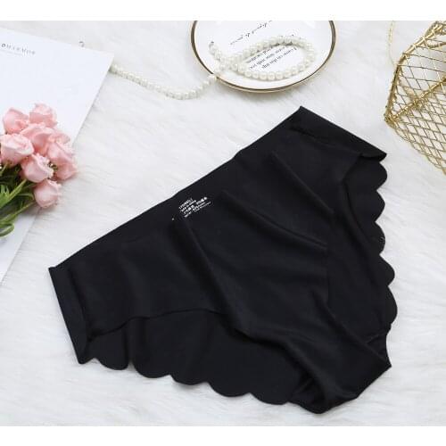 Womens Sexy Underwear Women Wavy Triangle Panties Seamless Cotton Panties