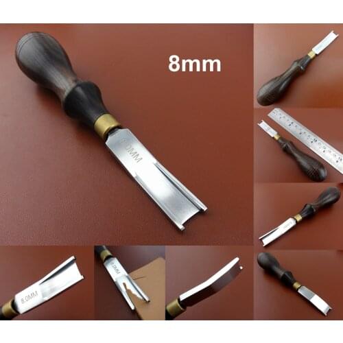 1pc 8mm French Style Leather Craft Edge Beveler Skiver Edger Gouges Cutter Tool - Sewing Stitching Carving Stamping Knife Cutter