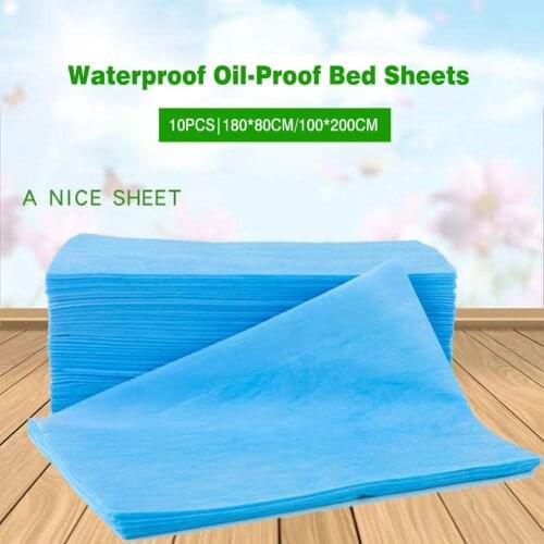 10PCS Disposable Bedroom Sheets Waterproof Oil-Proof Bed Sheets Non-Woven Sheets For Beauty Salon Massage Table Spa Clubs