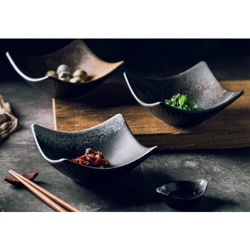 8 Inch Irregular Creative Plate Dish Japanese Cuisine Restaurant Tableware Ceramic Plate, Deep Plate, Dessert, Snack Plate