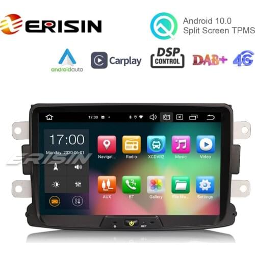 Erisin 8129 8" PX5 64GB Android 10.0 Car Radio CarPlay & Auto GPS 4G DAB+ DSP for Renault Dacia Duster Logan Sandero Dokker