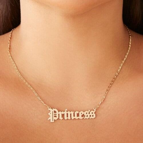 Fashion contracted joker letters princess princess necklace collarbone chain pendant