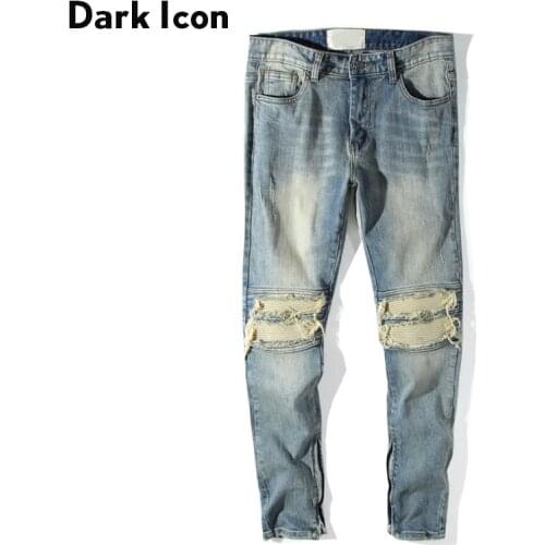 Мужские байкерские джинсы Dark Icon China At AliExpress