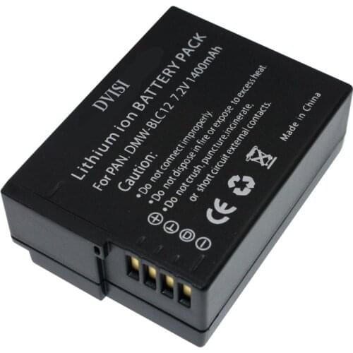 DVISI 7.2V 1400mAh DMW-BLC12 DMW BLC12 DMWBLC12 Replacement Camera Battery for Panasonic Lumix DMC-GH2 GH2GK DMC-GH2HK Camera