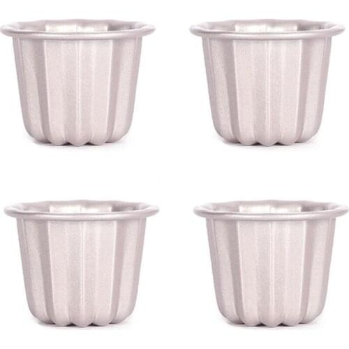 Canele Mold, Cannele Muffin Cup, 4Pcs Non-Stick Cannele Mould