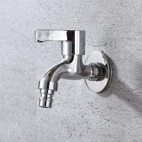 G3/4" Universal Laundry Faucet Long Mouth Zinc Alloy Washing Machine Faucet Classic Wall-mounted Thickened Gravity Casting