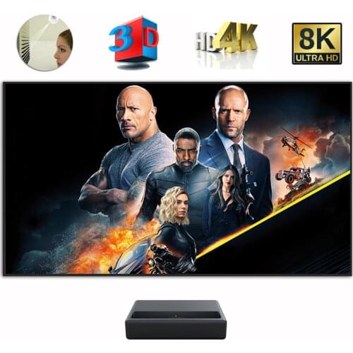 2021 HOT ALR Ambient Light Rejecting CLR PET Black Crystal Frame Projection Screen 60"- 120" for Ultra Short Throw UST Projector