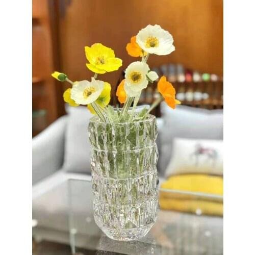 1.5kg 7.5x15cm Diamond cutting crystal vase