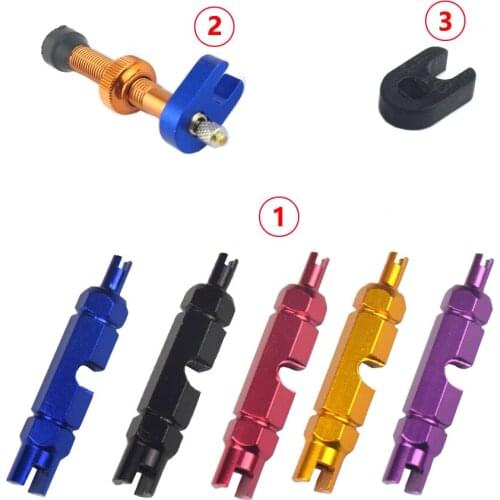 MTB Bicycle Wrench Valve Core Aluminum Alloy Air Tire Nozzle Disassembly Tools Axle Bicycle Bike Repair Tool Fit