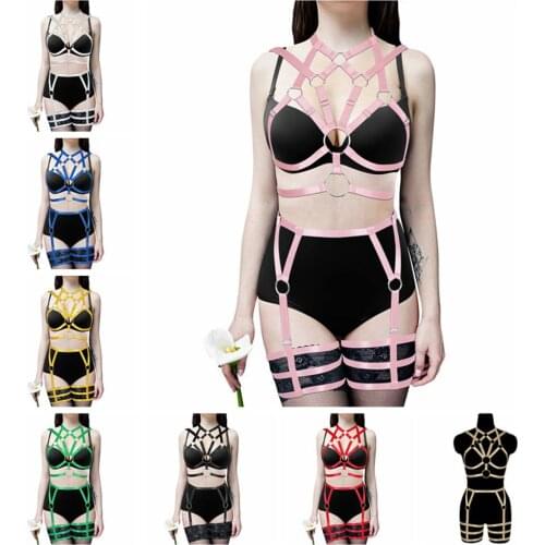 2pc Womens Underwear Sexy Lingerie Set Exotic Costume Harness Fashion Dress Dance Rave Accessories Punk Goth Sword Belt Garters