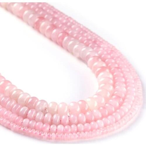 Rondelle Smooth Beads,Rose Quartz Loose Beads,Pink Crystals Rondelle Beads,Wholesale Bead 15 inch starand 4mm 6mm 8mm 10mm