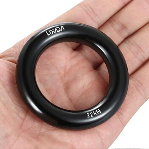 Lixada 22KN Rock Mountain Climbing O-ring Aluminum Rappel Ring Outdoor Rock Climbing Hammock Safety Rescue Gear