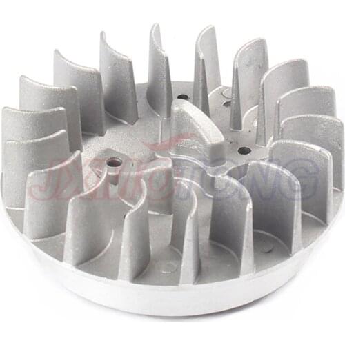 Alloy Pull Start Starter Flywheel for 47cc 49cc 2 Stroke Engine Mini Moto Pocket Dirt Bike ATV Quad Go Kart Motorcycle Minimoto