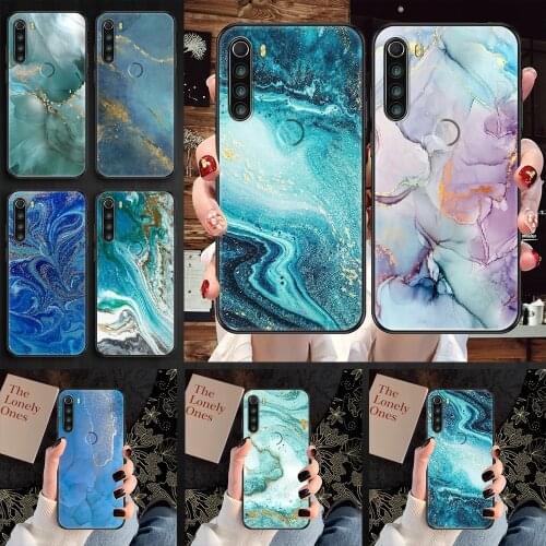 Marble Phone case For Xiaomi Redmi Note 7 7A 8 8T 9 9A 9S 10 K30 Pro Ultra black pretty funda trend coque silicone cell cover