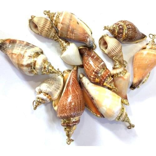Natural Sea Ocean Conch Pendant Fashion Shell Conch Pendants Charms For Jewelry Making DIY Necklaces Accessories