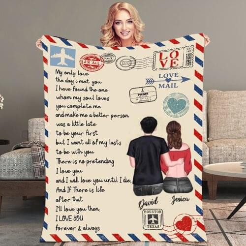 To My Only Love Message Letter Quilt Blanket English Languages Print Flannel Blanket Home Textiles Bed Sofa Express Love Blanket