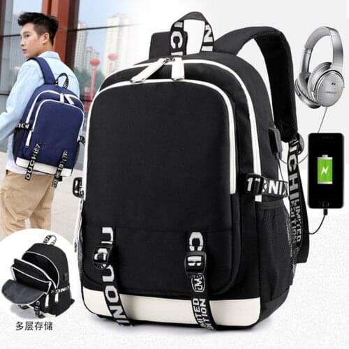 Kids School Backpack Student USB Charge Changeover Joint High School Bags for Teenager boys anti-theft backpacks mochila escolar