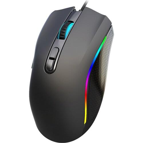 Glowing Mouse Gaming Mouse Wired USB Optical Computer Mice 7 Programmable Keys DU55