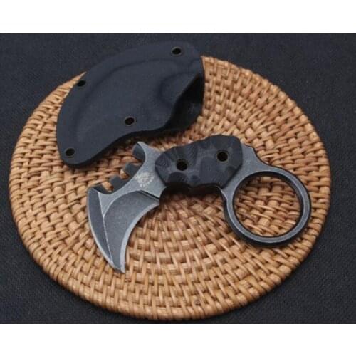 The One Doomsday Devil Mini Claw Karambit Knife AUS-8 Blade Tactical Pocket Fixed Blade Knife Hunting Fishing EDC Survival Tool