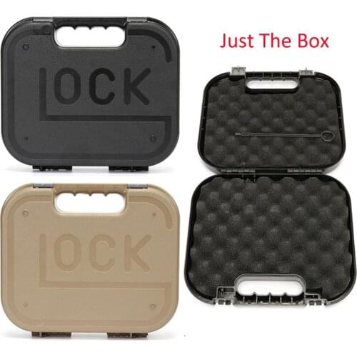 Moistureproof Drop Resistance Plastic Safety Box Storage Case for Glock Mini Water Gel Beads Blaster Modified Exterior Black/Tan