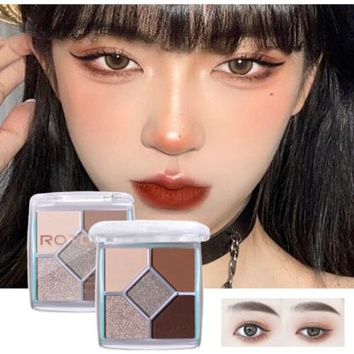 High Quality Waterproof Eye Shadow Palette Bright Makeup 5 Colors Shiny Cosmetics For Girls And Women