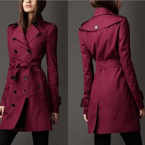 Женские двубортные тренчи Wepbel China At AliExpress