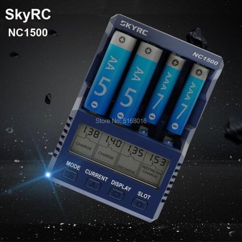 Original SKYRC NC1500 AA/AAA Battery Charger & Analyzer with 5 No.7 Ni-MH battery charger NiMH four-way independent charger