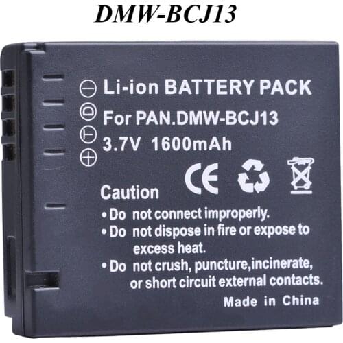 1pc 1600mAh DMW BCJ13 DMW-BCJ13 Li-ion Battery for Panasonic DMW BCJ13 DMC LX5 LX5 LX5GK LX5K LX5W LX7 LX7GK LX7K Camera Battery