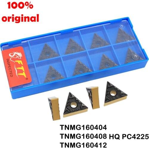 High Quality 10pcs TNMG160404 HQ PC4225 External Turning Tool Carbide Insert Cutting Lathe CNC Tools Lathe Cutter TNMG 160408