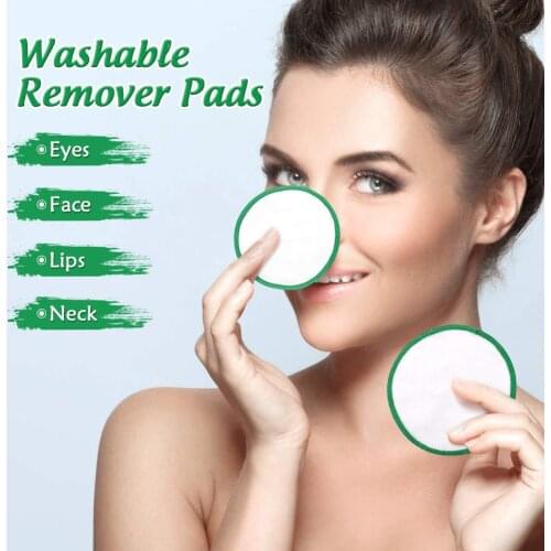 16Pcs/lot Reusable Cotton Pads Make Up Facial Remover Pads Double Layer Wipe Nail Art Cleaning Pads Face Cleaning Tool