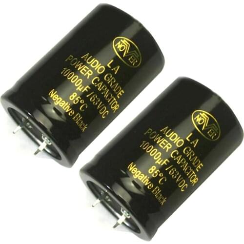 2pcs Nover 10000uF63V Audio Electrolytic Power Capacitor Capacitors