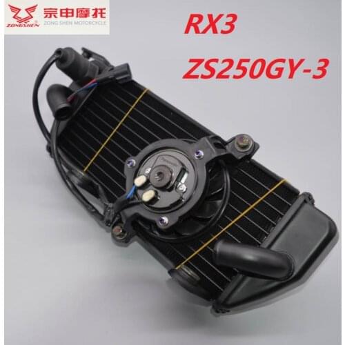 250cc radiator kits cooling system sensor Zongshen ZS250GY-3 RX3 ZS250J dirt bike pit bike motorcycle accessories