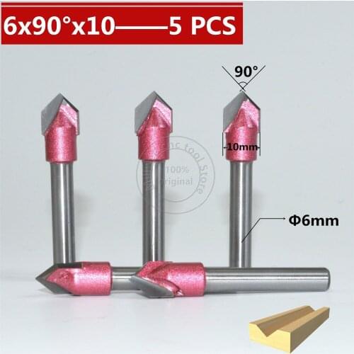 6mm*90degree*10mm,CNC Tungsten steel 3D V bit,CNC machine tool,PVC,MDF,Acrylic,Carbide end mill,woodworking insert router bit