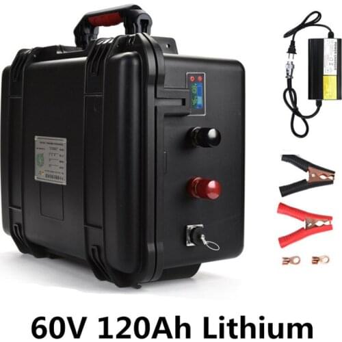 60V 120Ah lithium li ion battery pack for UPS Solar power system solar street light touris electric car golf cart+charger