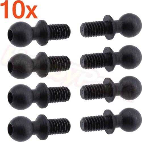 8pcs M2.5 2.5x10 Ball Stud & Rod End For RC WLtoys 1:18 A959 A969 A979 k929 Model Car