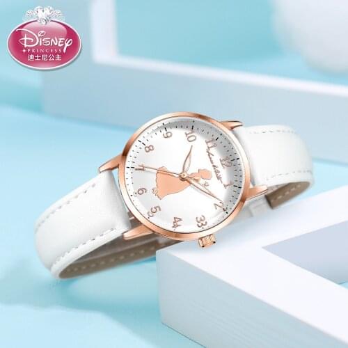 Disneys Official Original SNOW WHITE Women Top Brand Leather Srtap Luxury Casual Clock Ladies WristWatch Relogio Feminino Gift