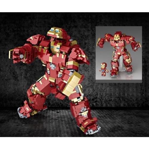 Disney marvel super hero micro diamond block ironman mk42 mk43 building brick Hulkbuster model toy collection avenger nanobrick