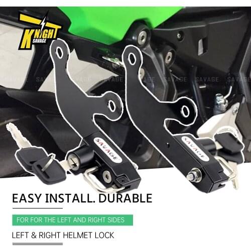 Left & Right Helmet Lock For KAWASAKI NINJA 650 Z650 Z 650 2017-2022 Motorcycle Accessories Anti-Theft Security Motorbike Kit