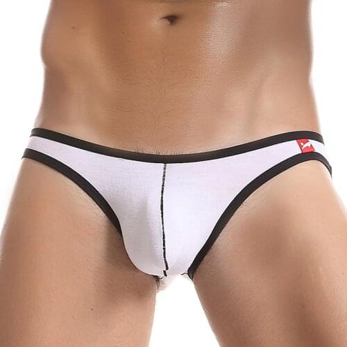 Mens Underwear Briefs Sexy Low Waist U Convex Penis Bag Male Panties Comfortable Soft Cotton Mens briefs Gay Bikini Underpants